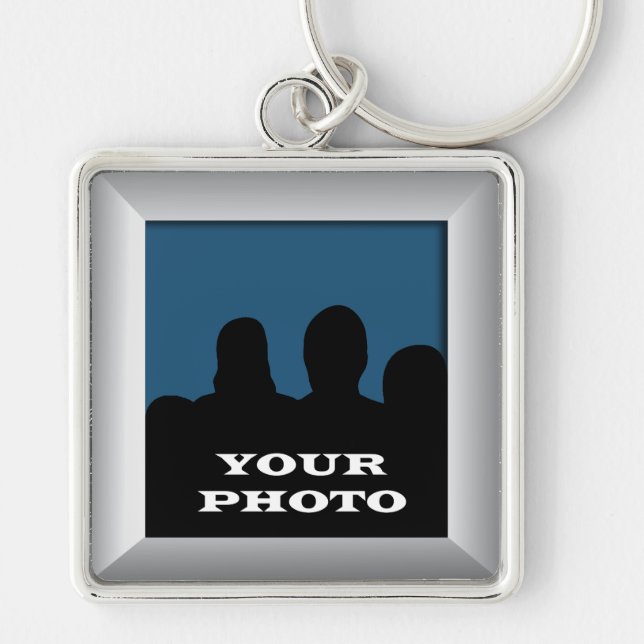 Llavero Silver Your Photo Frame Premium Keychain (Frente)