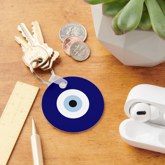 Llavero Símbolo azul malvado Ojo Buena suerte y protección (Escritorio )