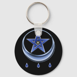 Llavero Símbolo bendito y cadena de claves pentagram