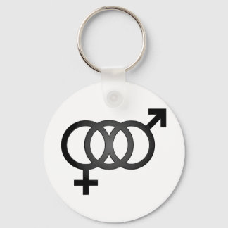 Llavero Símbolo bisexual negro