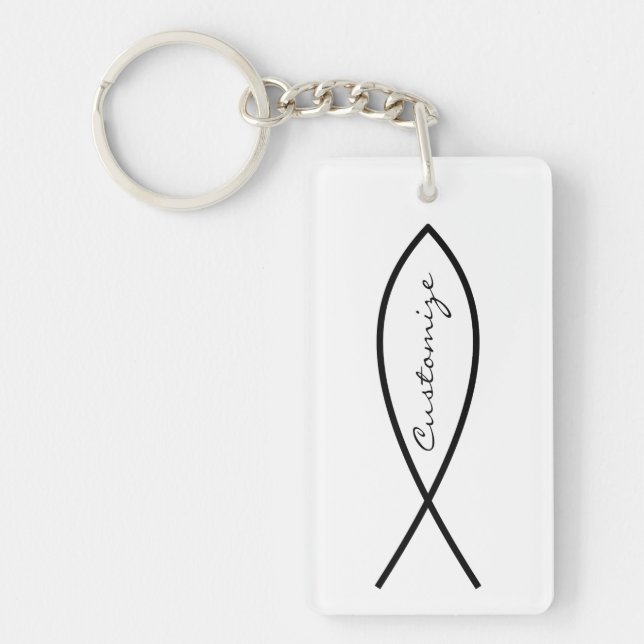 Llavero Símbolo cristiano de pescado Ichthys Thunder_Cove (Frente)