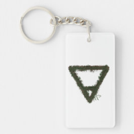 Llavero Símbolo de alquimia de elemento de la Tierra rocos