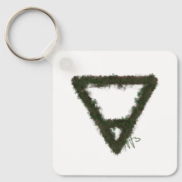 Llavero Símbolo de alquimia de elemento de la Tierra rocos