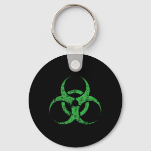 Llavero Símbolo de Biohazard Vintage Green Funny Halloween