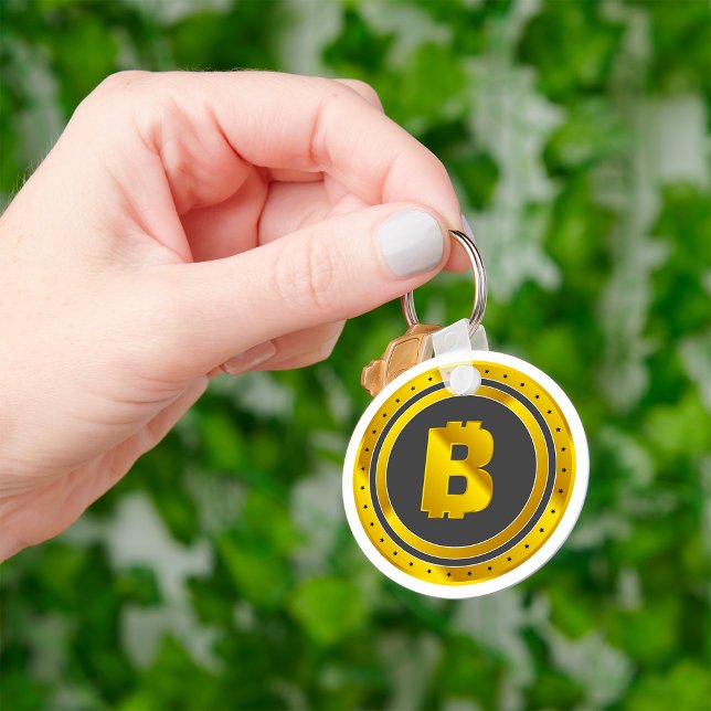 Llavero Símbolo de Bitcoin de oro Moneda digital (Subido por el creador)