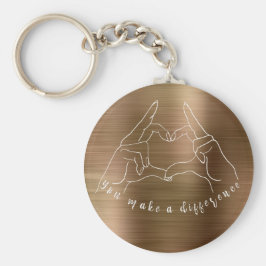 Llavero Símbolo de corazón de mano con usted hace una cita