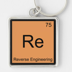 Llavero Símbolo de elemento de química de ingeniería in