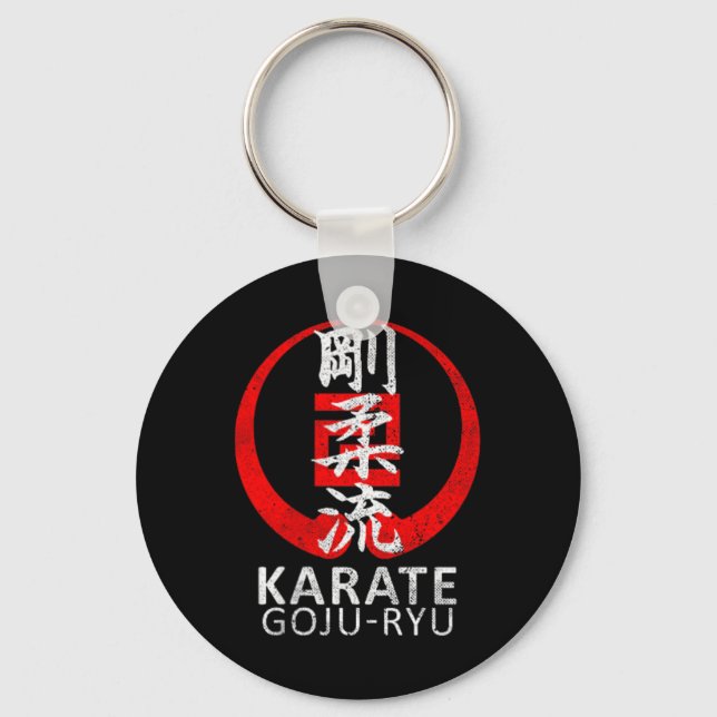 Llavero Símbolo de Goju Ryu Karate Kanji Japón vin de arte (Anverso)