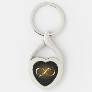 Llavero Símbolo de infinito dorado