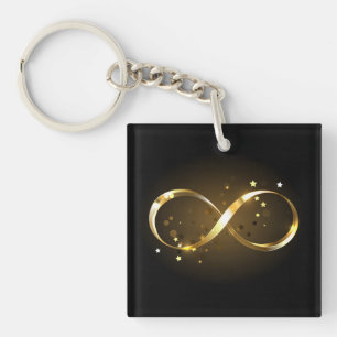Llavero Símbolo de infinito dorado