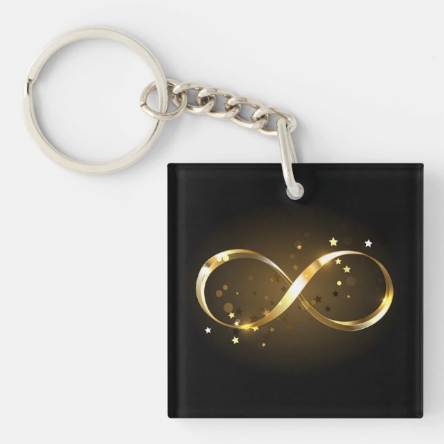 Llavero Símbolo de infinito dorado (Frente)
