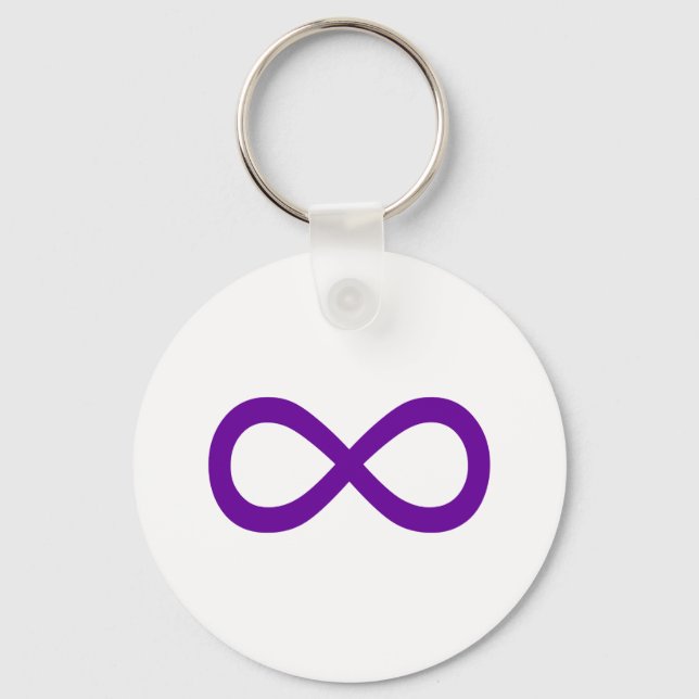 Llavero Símbolo de Infinito Morado (Anverso)