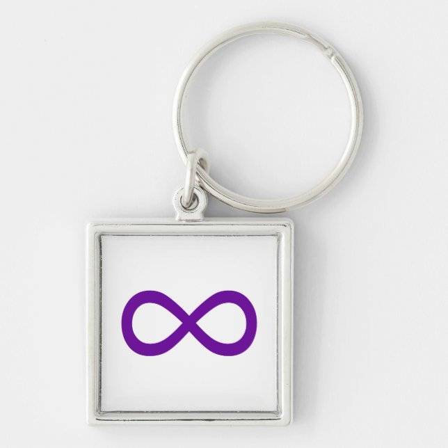 Llavero Símbolo de Infinito Morado (Frente)