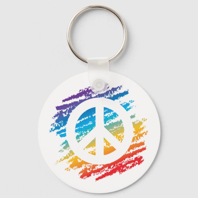 Llavero Símbolo de la paz del arco iris (Anverso)