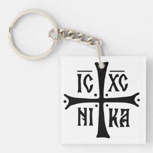 Llavero símbolo de la religión ortodoxa cristiana ICXCNIKA