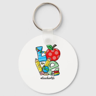 Llavero Símbolo de manzana de amor de cosas de enseñanza d