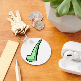 Llavero Símbolo de marca de verificación verde