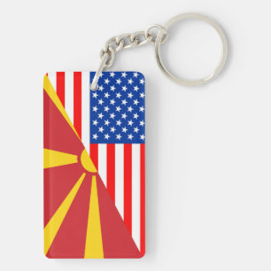 Llavero símbolo de media bandera de estados unidos de esta