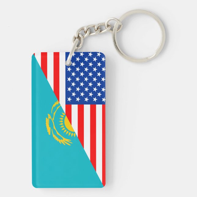 Llavero símbolo de media bandera de estados unidos en el p (Atrás)
