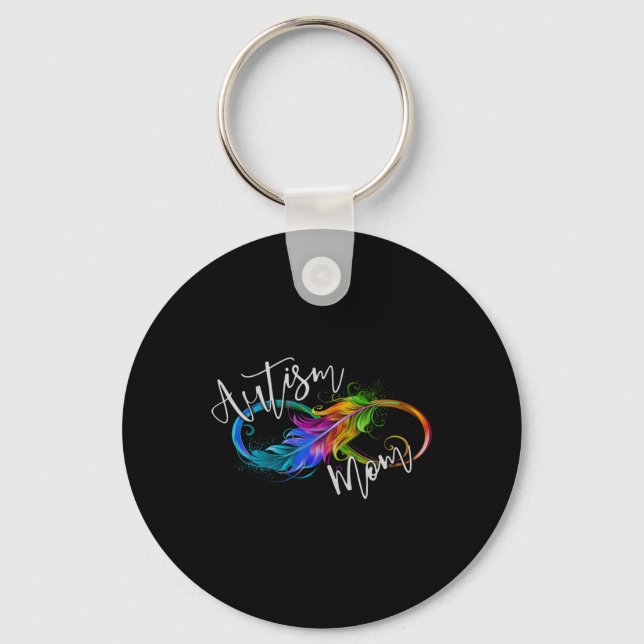 Llavero Símbolo de neurodiversidad arco iris autismo infin (Anverso)