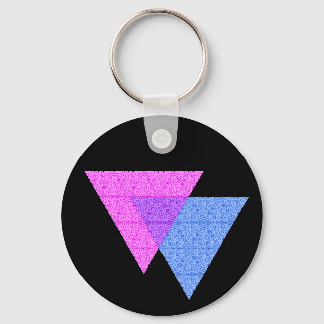 Llavero Símbolo de nudo de bici negro (Anverso)