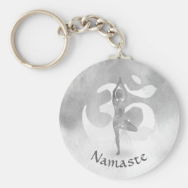 Llavero Símbolo de Om del árbol de meditación del instruct