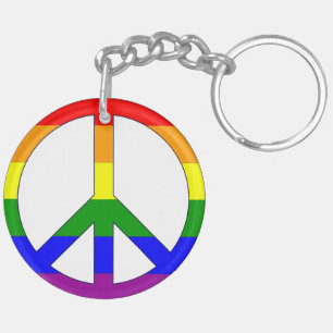 Llavero Símbolo de Paz Arcoíris