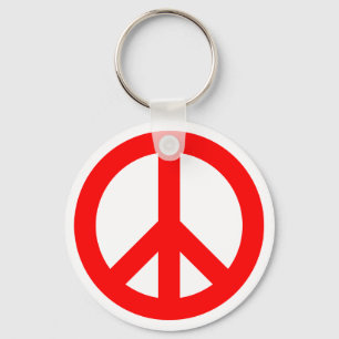 Llavero Símbolo de paz roja