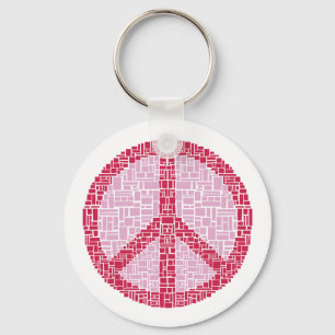 Llavero Símbolo de paz (rojo)