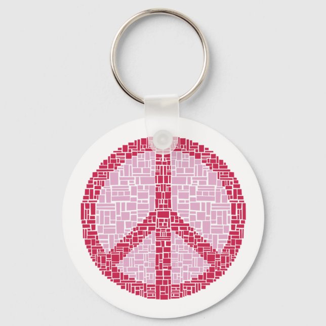 Llavero Símbolo de paz (rojo) (Anverso)