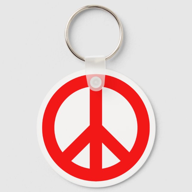 Llavero Símbolo de Paz Rojo (Anverso)