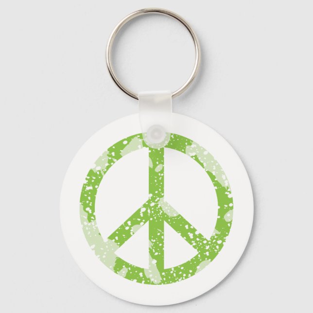 Llavero Símbolo de paz (verde) (Anverso)