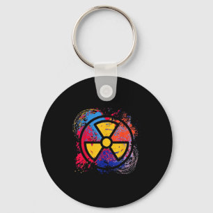 Llavero Símbolo de radiación de medicina nuclear Colorido 