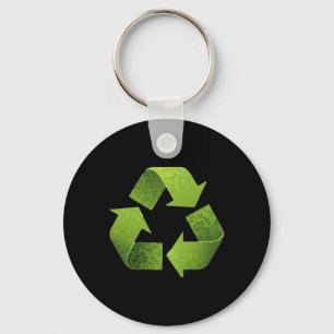 Llavero Símbolo de reciclado verde vintage Novedad del Día