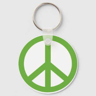 Llavero Símbolo de signo de paz verde