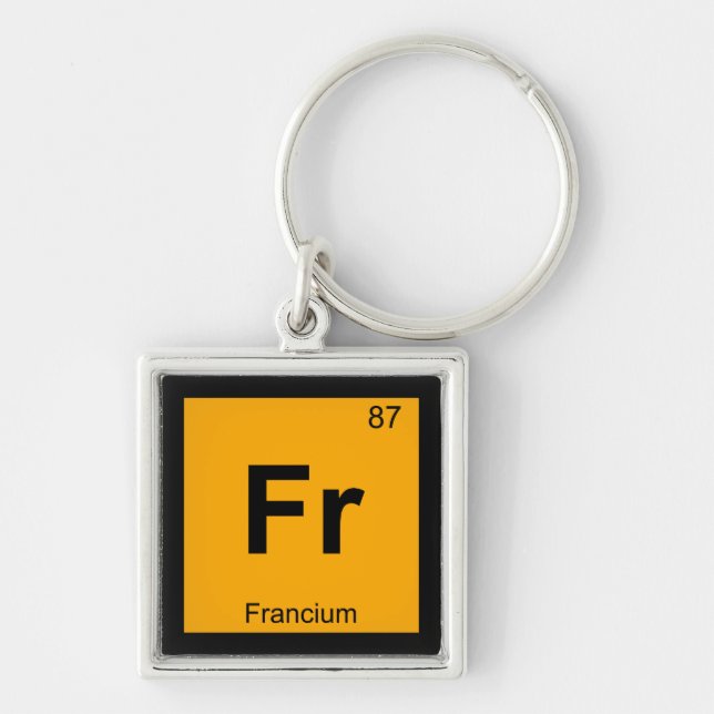 Llavero Símbolo de tabla periódica de química francium (Frente)