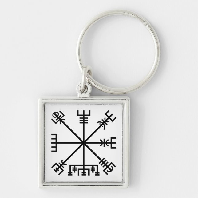 Llavero Símbolo de viking de vegvisir (Frente)