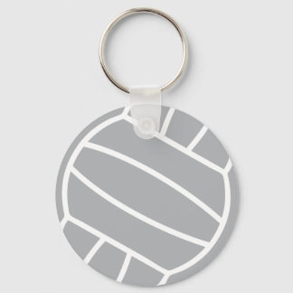 Llavero símbolo de voleibol gris