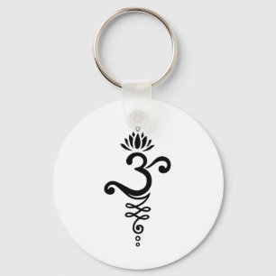 Llavero Símbolo de yoga del mantra Om Flor de loto Ornamen