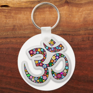 Llavero Símbolo de yoga floral de Namaste