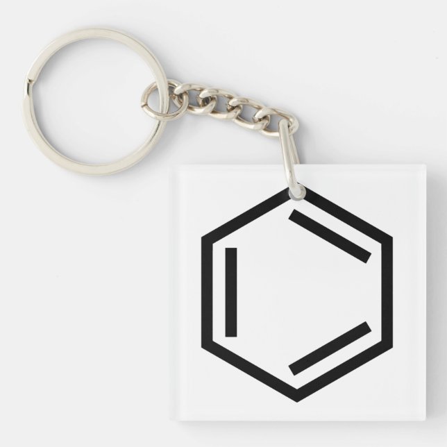 LLAVERO SÍMBOLO DEL ANILLO DE BENZENE (Frente)