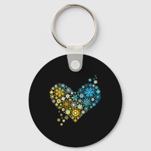 Llavero Símbolo del corazón de Ucrania Amor Paz Esperanza