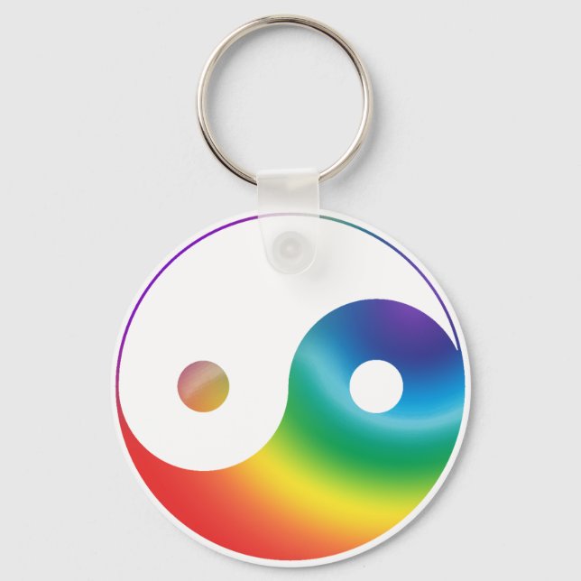 Llavero Símbolo del Iris Yin Yang (Anverso)