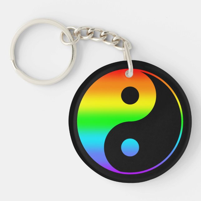 Llavero Símbolo del Iris Yin Yang (Frente)