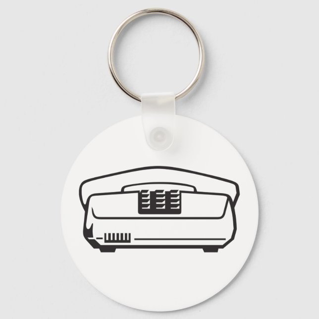 Llavero Símbolo del teléfono antiguo (Anverso)