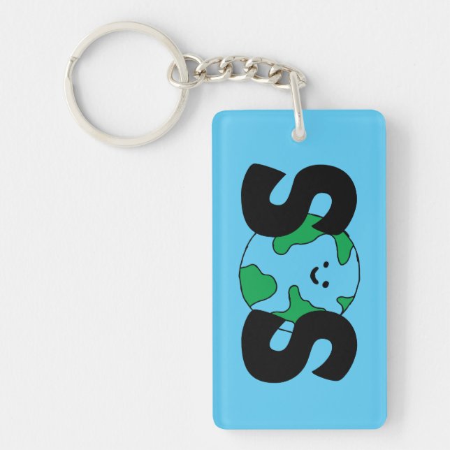 Llavero Símbolo ecológico SOS World Happy Earth Clipart Ec (Frente)