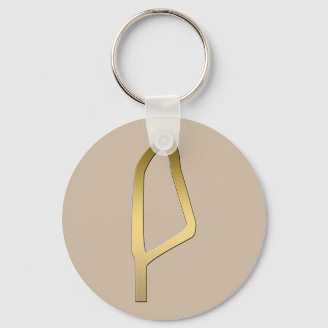 Llavero Símbolo egipcio de la pluma de Maat (Anverso)