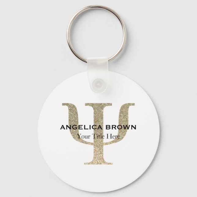 Llavero Símbolo falso Purpurina Psi (Anverso)