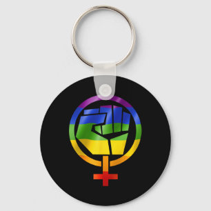 Llavero Símbolo feminista Lgbt resiste el orgullo puño arc