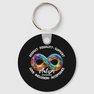 Llavero Símbolo infinito autismo conciencia respeto iguald